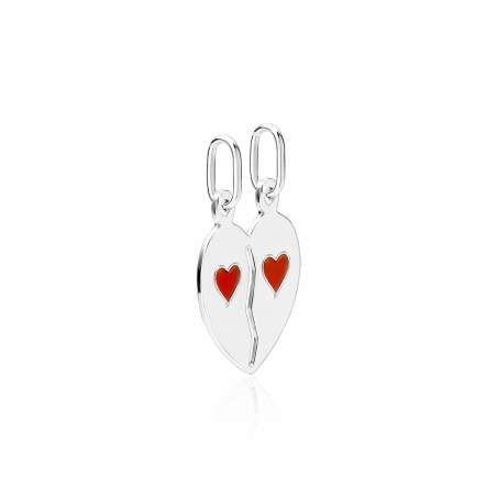 Colgante plata primera ley "Dos corazones"
