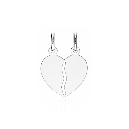 Colgante plata primera ley "Dos corazones"