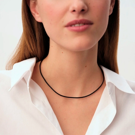 Collar Agatha cordón cuero 2680413-270-TU