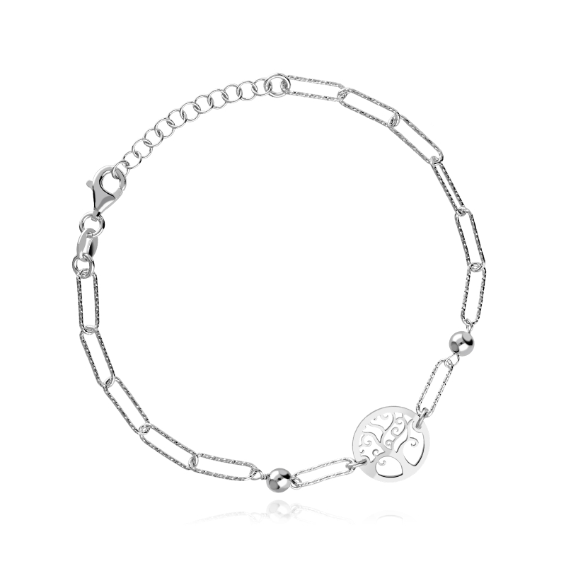 Pulsera plata primera ley "Árbol de la vida"