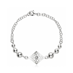 Pulsera plata de primera ley "Marma"