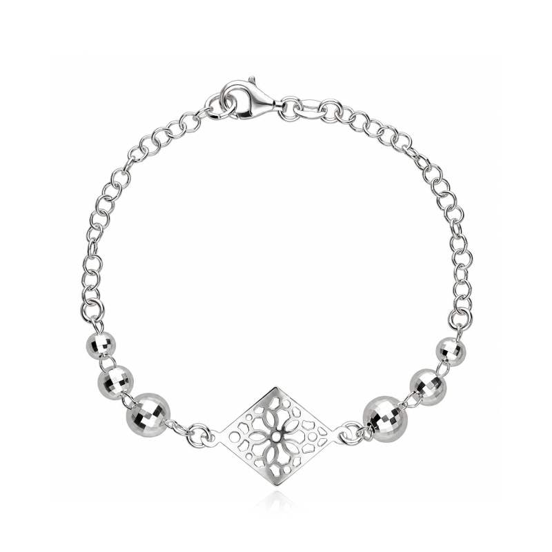 Pulsera plata de primera ley "Marma"