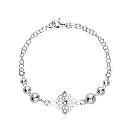 Pulsera plata de primera ley "Marma"
