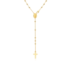 Collar rosario plata baño oro 18k "Zirka"