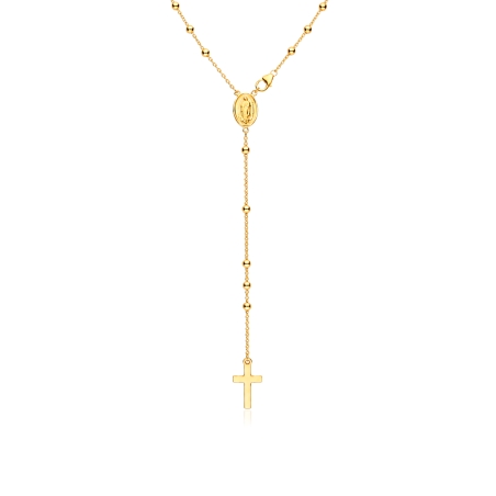 Collar rosario plata baño oro 18k "Zirka"