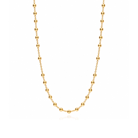 Collar rosario plata baño oro 18k "Zirka"