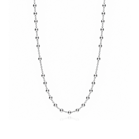 Collar rosario plata primera ley "Zirka"