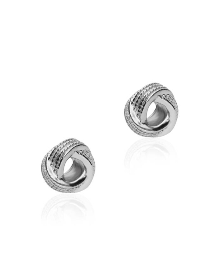 Pendientes "Nudo Brillante"  Plata de Ley