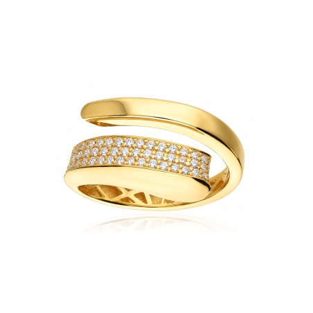 Anillo oro 18k con circonitas "Soraya"