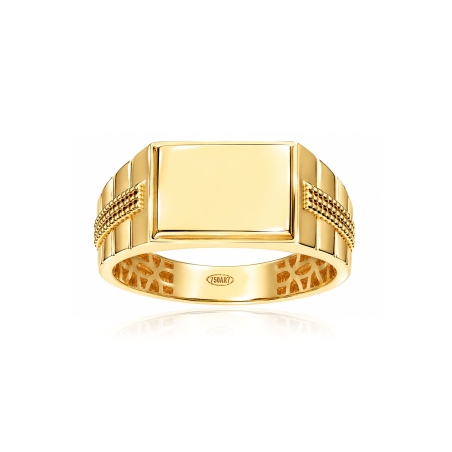 Sello oro 18k rectangular "Demir"