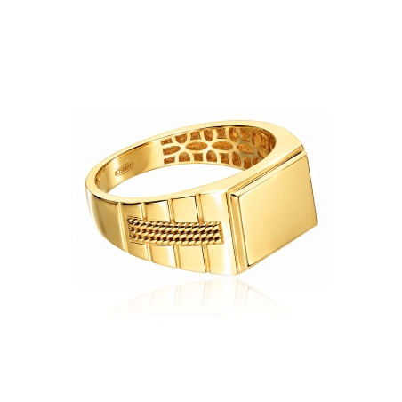 Sello oro 18k rectangular "Demir"