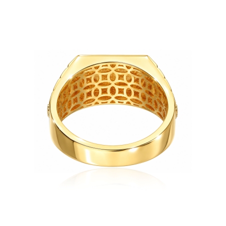 Sello oro 18k rectangular "Demir"