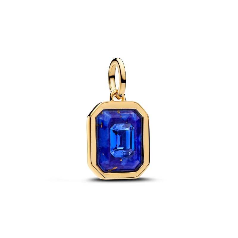 Charm Pandora hexágono azul 765035C01