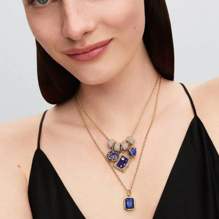 Charm Pandora hexágono azul 765035C01