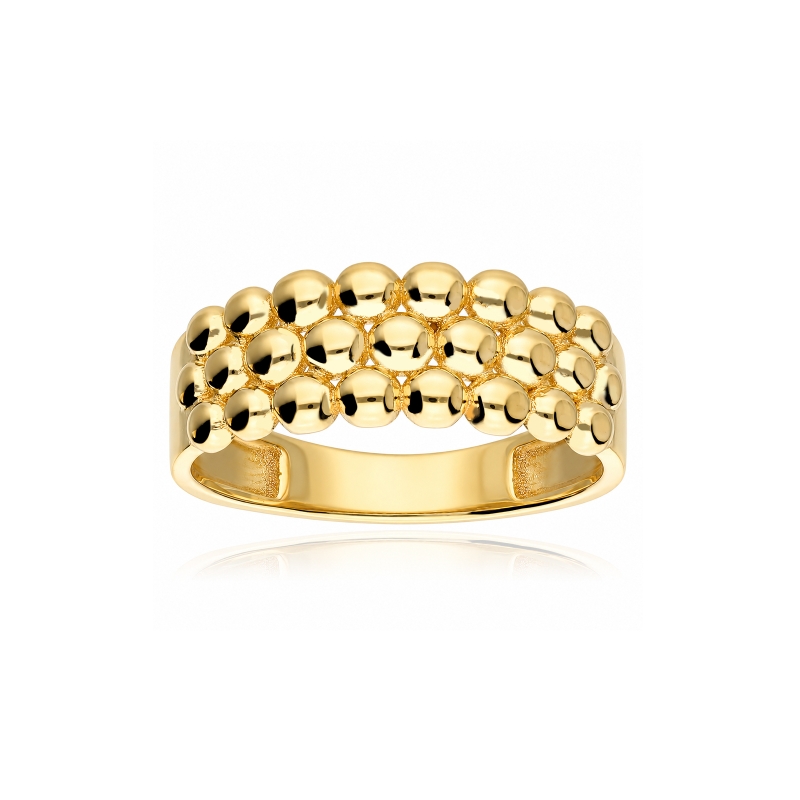 Anillo oro 9k bolitas "Bolena"