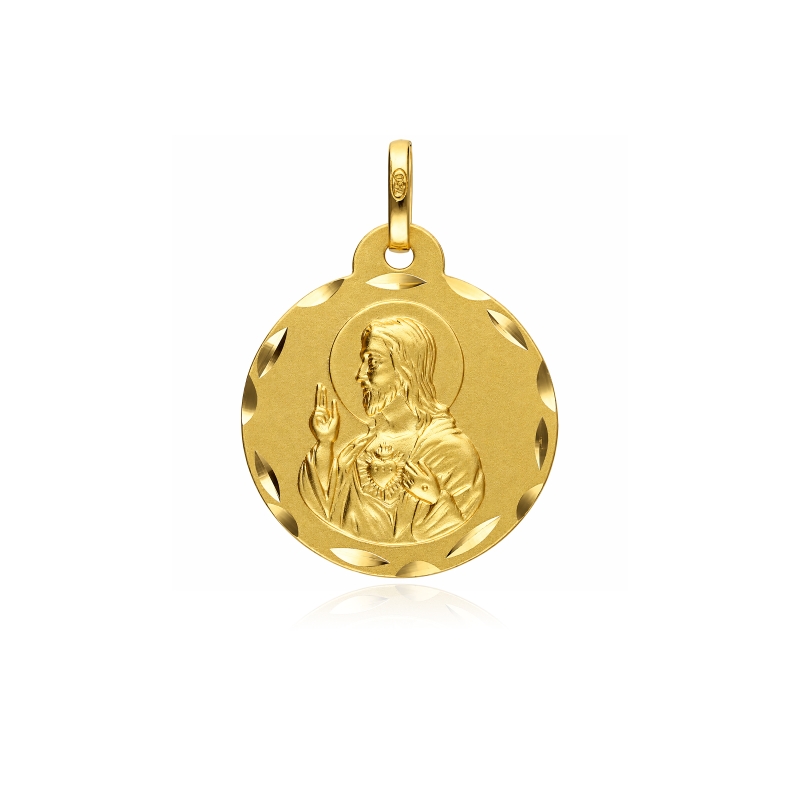 Escapulario oro 18k 20mm "Virgen del Carmen y Jesús"