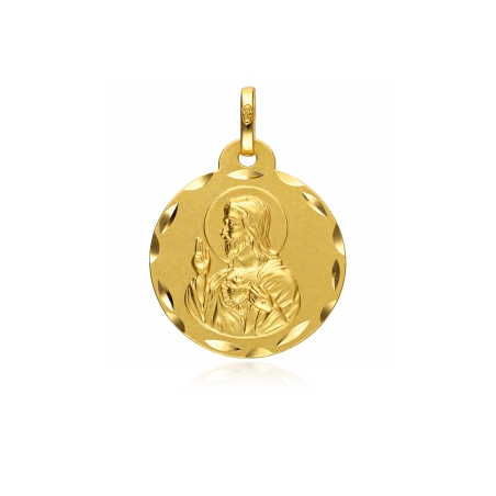 Escapulario oro 18k 20mm "Virgen del Carmen y Jesús"