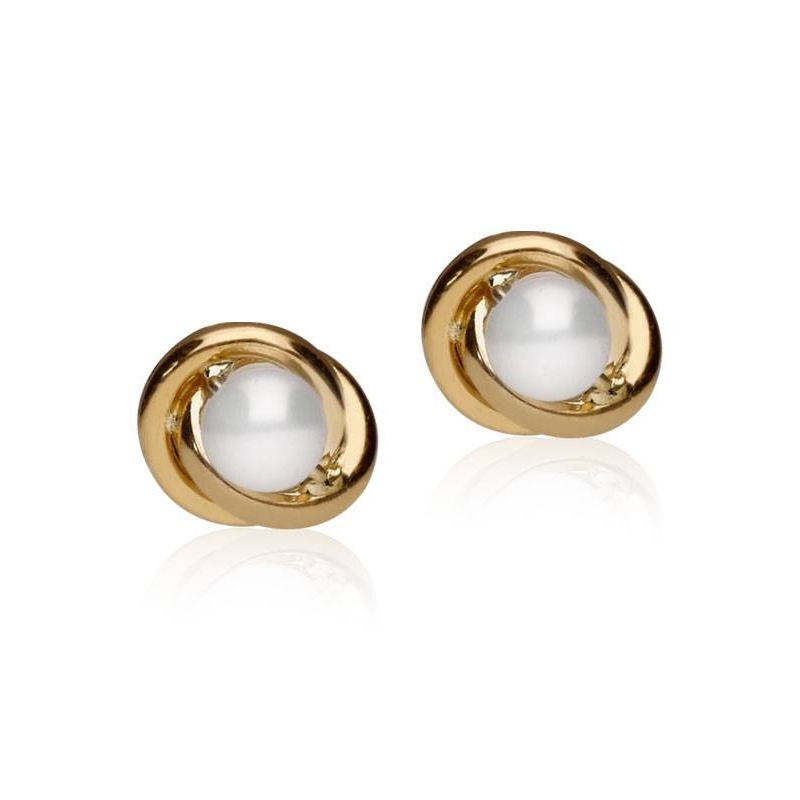 Pendientes "Anne" Grande Oro 18k y perla