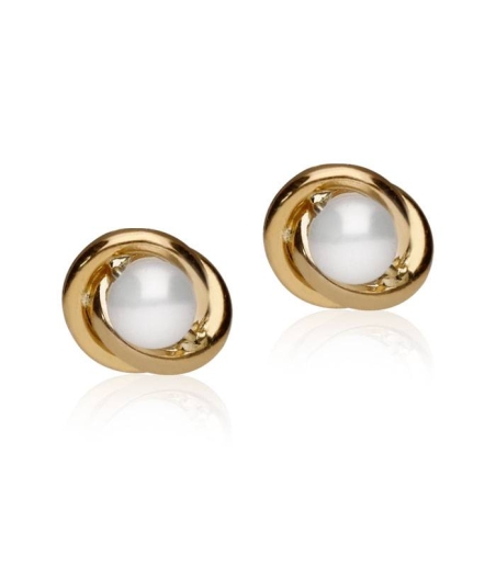 Pendientes "Anne" Grande Oro 18k y perla