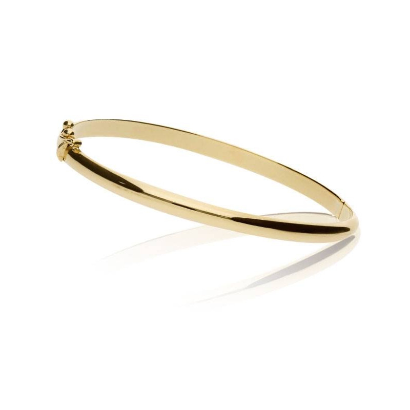 Pulsera rígida Oro 18k Media Caña