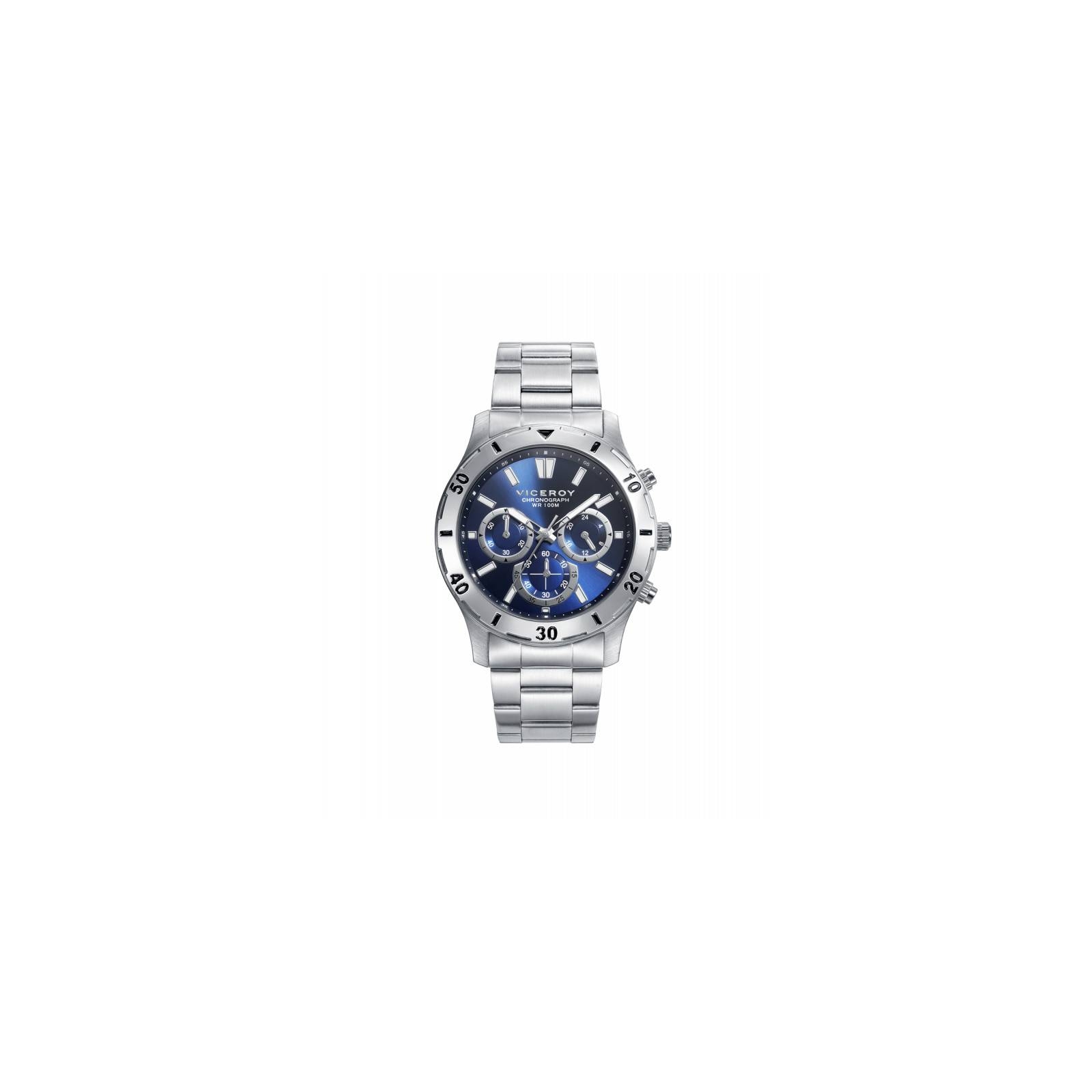 Viceroy Heat Orologio Uomo Cronografo 401135-37 | Cassa In Acciaio E Quadrante Blu-Nero | Impermeabile 10 ATM