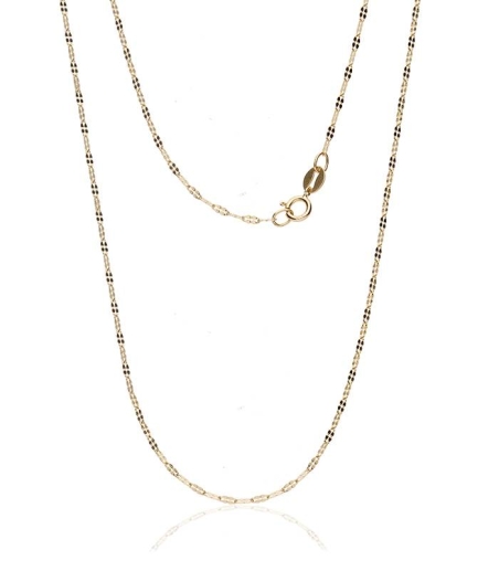 Cadena Eslabón Fantasía Oro 18k. 40cm