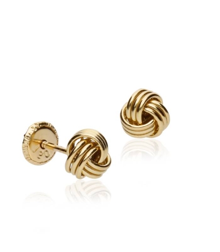 Pendientes Nudo Pequeño Oro 18k