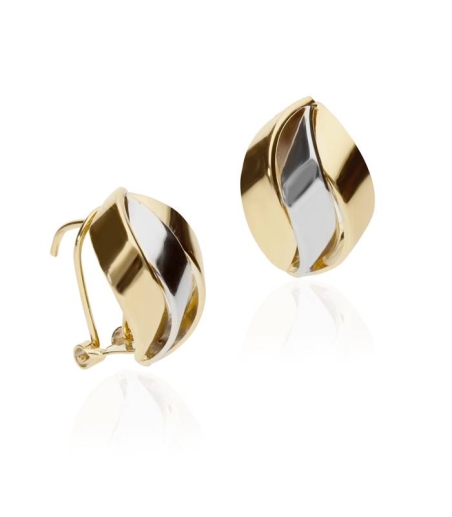 Pendientes Oro 18K Bicolor