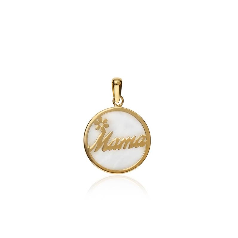 Colgante "Mamá" Oro 18k y nacar