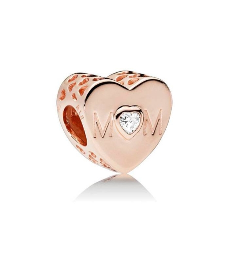 Charm Pandora Rose Corazón de Madre 781881CZ