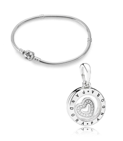 Set PANDORA Pulsera y charm PUL702 2144CZ