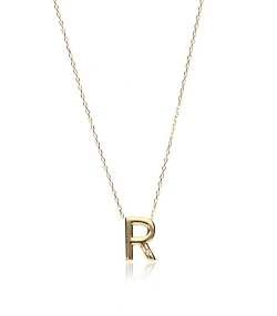 Gargantilla "R" oro 18k y diamante