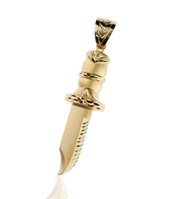 cemento Profeta Seducir Colgante de oro de 18k. con forma de cuchillo.