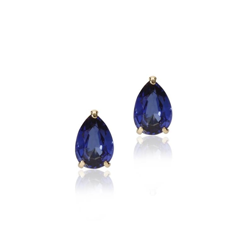 Pendientes "Lágrima Azul" Oro 18k