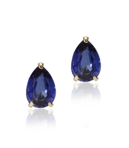 Pendientes "Lágrima Azul" Oro 18k