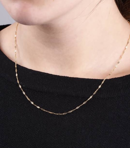 Cadena Eslabón Fantasía Oro 18k. 40cm