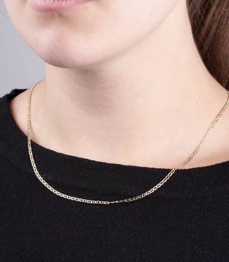 Cadena Oro 18k eslabón plano 50cm "Kanto"