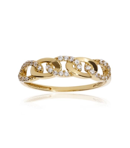 Anillo "Harika" Oro 18k y circonitas