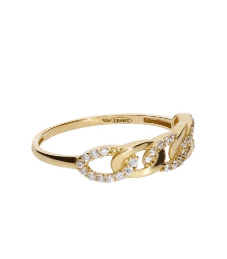 Anillo "Harika" Oro 18k y circonitas