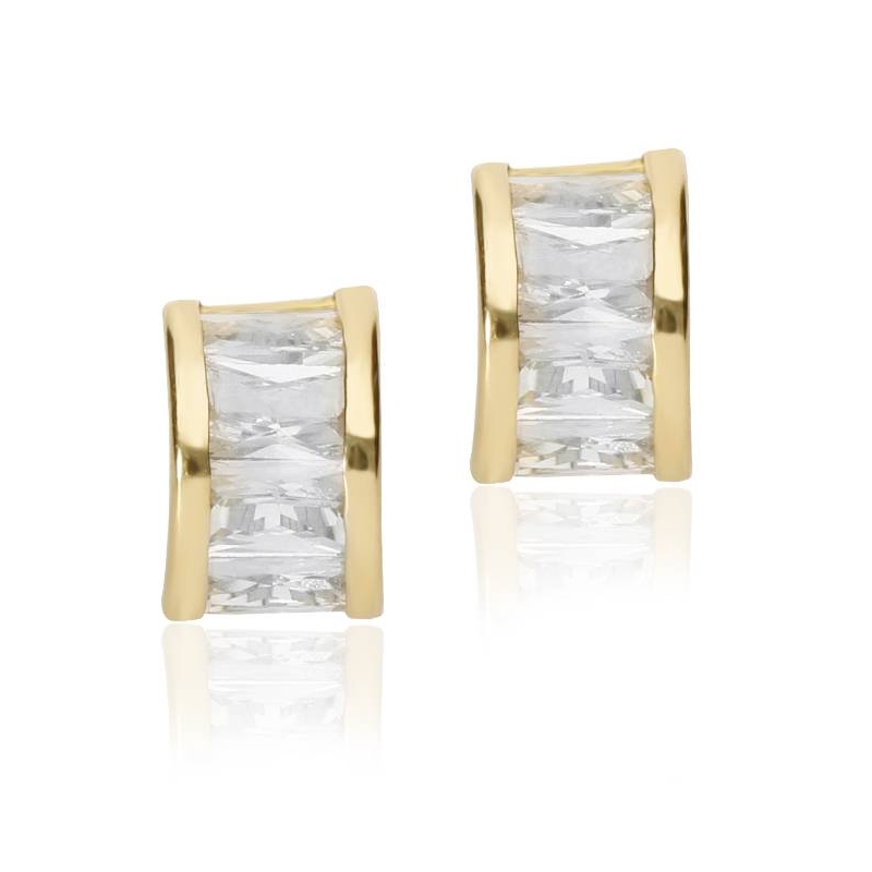 Pendientes "Nilo" Oro 18k y circonitas