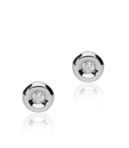 Pendientes Oro 18k y diamantes 0.10cts "Mila"