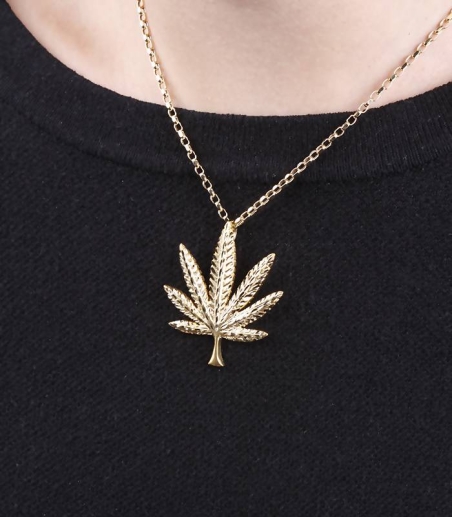 Colgante "Marihuana" Oro 18k.