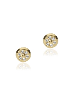 Pendientes  Niky   de Oro 18k  y circonitas