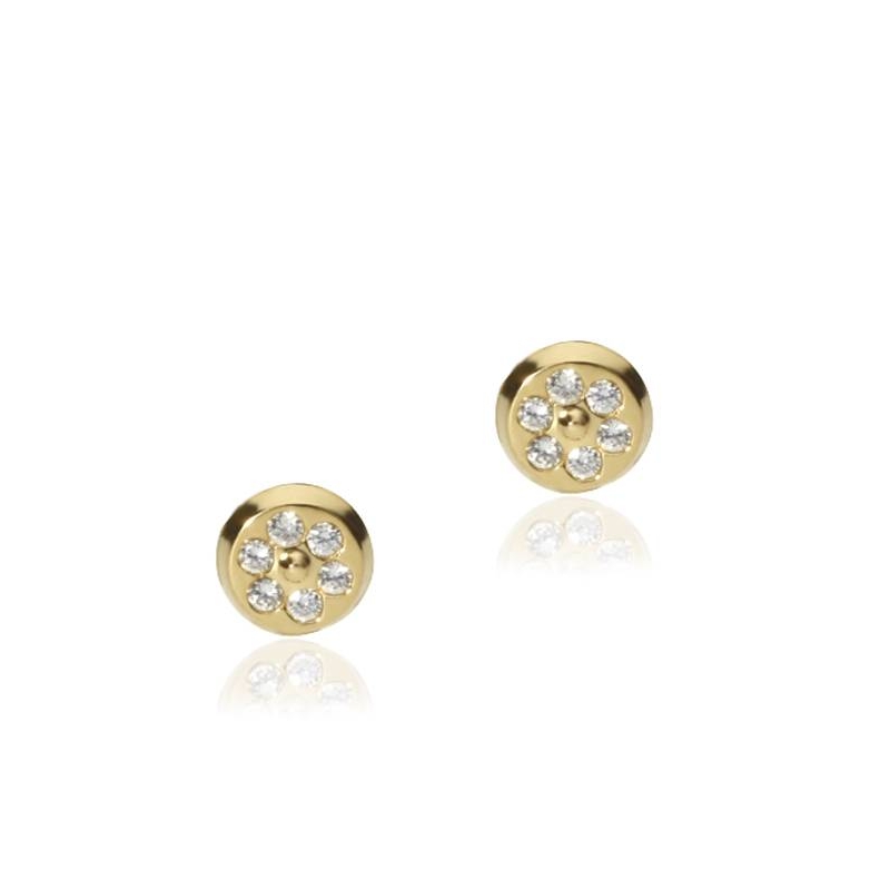 Pendientes "Niky"  de Oro 18k. y circonitas