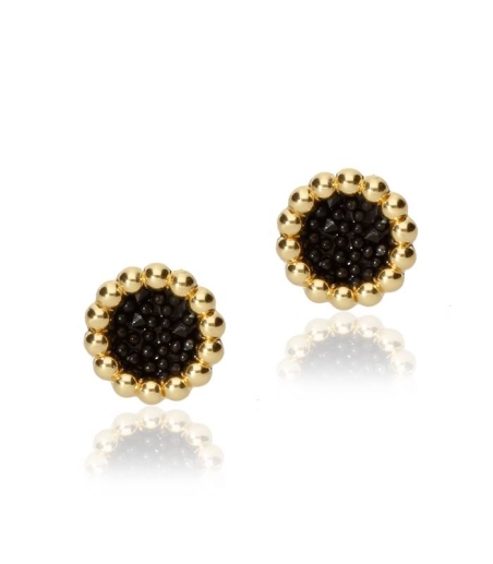 Pendientes "Girasoles"  de Oro 18k. y Cristales