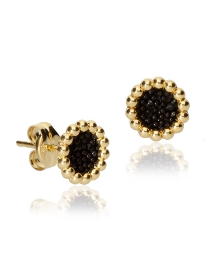 Pendientes "Girasoles"  de Oro 18k. y Cristales