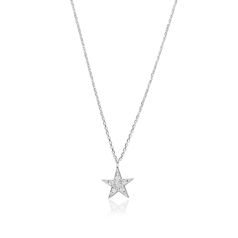 Gargantilla "Estrella Diamantes" oro 18k y diamantes
