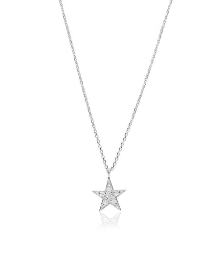 Gargantilla "Estrella Diamantes" oro 18k y diamantes