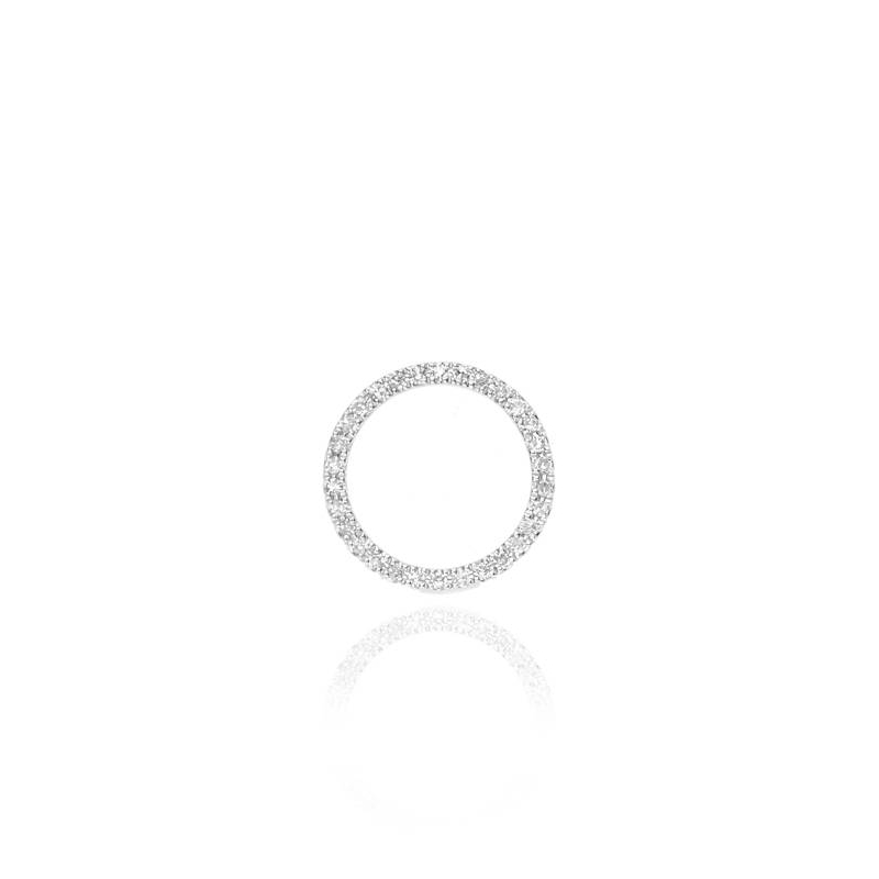 Colgante "Chik" Oro Blanco 18k y Diamantes