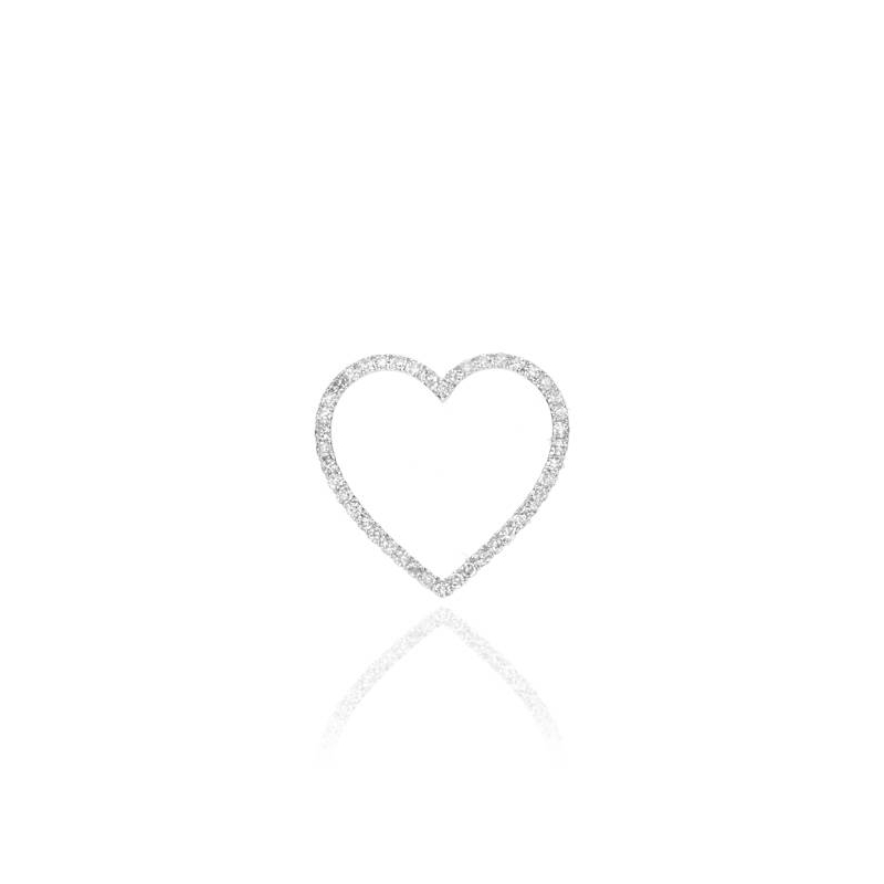 Colgante "Bona Love" Oro Blanco 18k y Diamantes